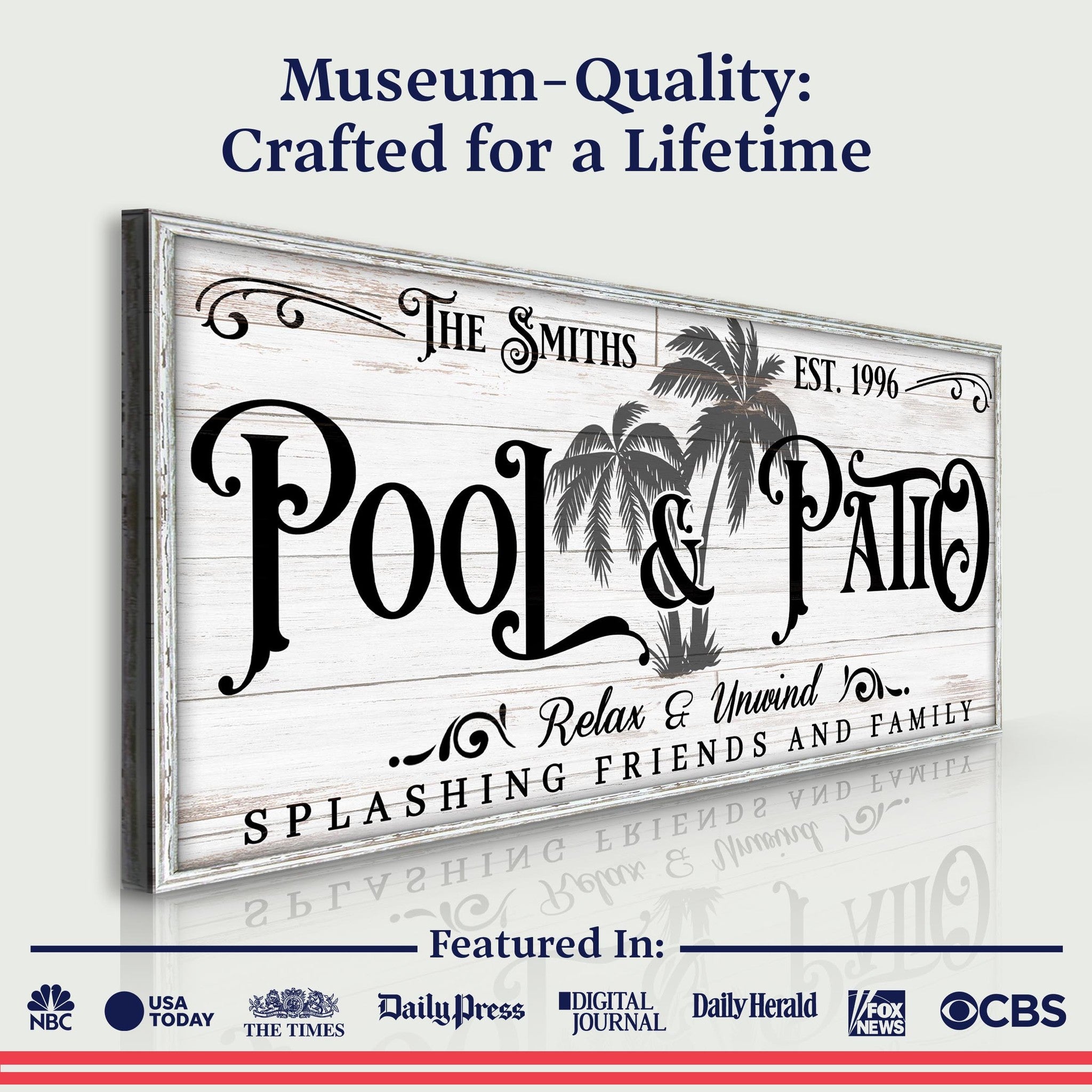 Personalized Pool & Patio Sign VI