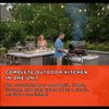 Baja 9FT BBQ Island With LEDs, Built-In BBQ And Refrigerator [Made-To-Order]