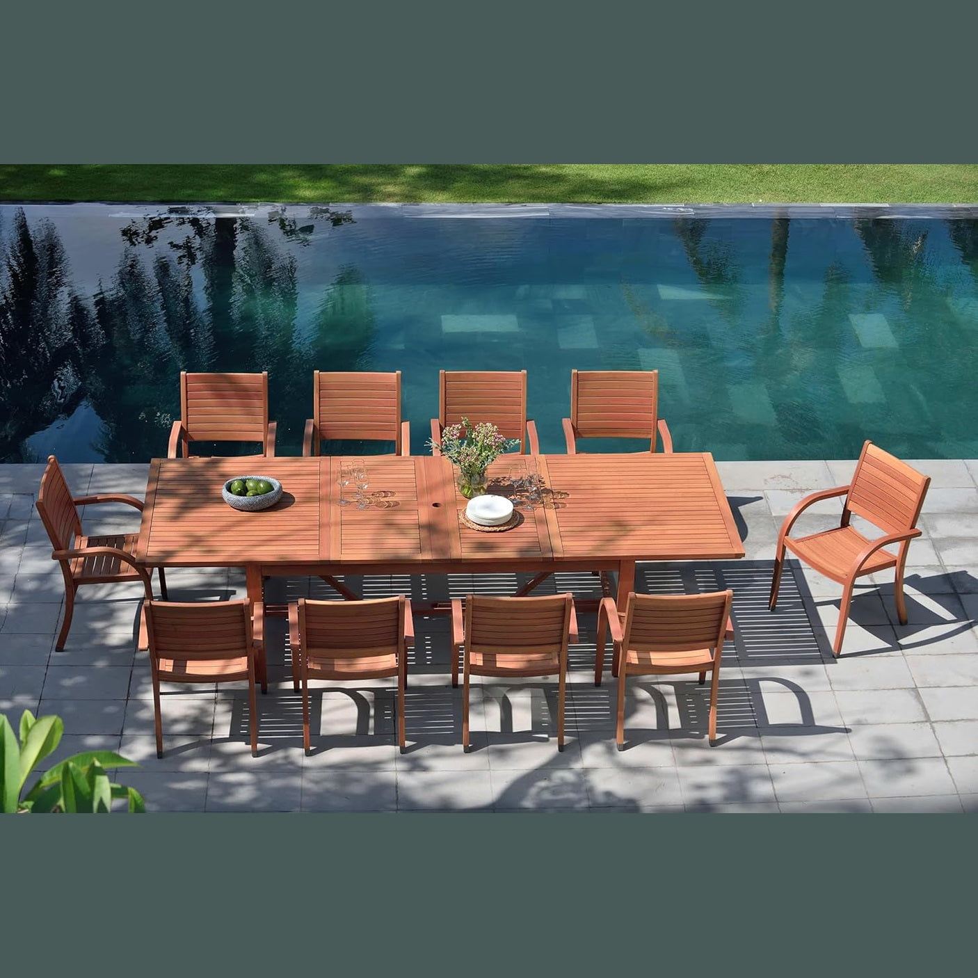 Catalina Stacking Wood Armchair - 4 Piece