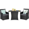 3-Piece Outdoor Patio Furniture Bistro Dining Set