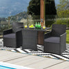 3-Piece Outdoor Patio Furniture Bistro Dining Set