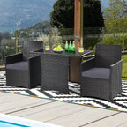3-Piece Outdoor Patio Furniture Bistro Dining Set