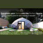 Zomes Pod - 120 sq ft Eco-Friendly Outdoor Office Pod