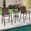 Outdoor Bar Stools Set of 2 - 29 Inch Fabric Bar Height Stools with Armrests
