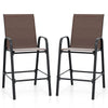 Outdoor Bar Stools Set of 2 - 29 Inch Fabric Bar Height Stools with Armrests