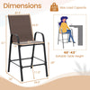 Outdoor Bar Stools Set of 2 - 29 Inch Fabric Bar Height Stools with Armrests