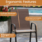 Outdoor Bar Stools Set of 2 - 29 Inch Fabric Bar Height Stools with Armrests