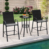 Outdoor Bar Stools Set of 2 - 29 Inch Fabric Bar Height Stools with Armrests