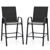 Outdoor Bar Stools Set of 2 - 29 Inch Fabric Bar Height Stools with Armrests