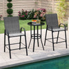 Outdoor Bar Stools Set of 2 - 29 Inch Fabric Bar Height Stools with Armrests