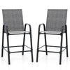 Outdoor Bar Stools Set of 2 - 29 Inch Fabric Bar Height Stools with Armrests