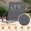 Outdoor Bar Stools Set of 2 - 29 Inch Fabric Bar Height Stools with Armrests