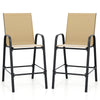 Outdoor Bar Stools Set of 2 - 29 Inch Fabric Bar Height Stools with Armrests