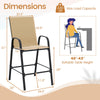 Outdoor Bar Stools Set of 2 - 29 Inch Fabric Bar Height Stools with Armrests