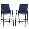Outdoor Bar Stools Set of 2 - 29 Inch Fabric Bar Height Stools with Armrests