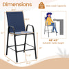 Outdoor Bar Stools Set of 2 - 29 Inch Fabric Bar Height Stools with Armrests