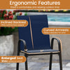 Outdoor Bar Stools Set of 2 - 29 Inch Fabric Bar Height Stools with Armrests