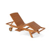 Outdoor Chaise Lounge Chair with Wheels