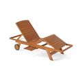 Outdoor Chaise Lounge Chair with Wheels