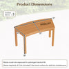 Outdoor Curved Acacia Wood Bench Set of 2/3/4 for Front Porch