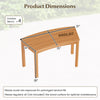 Outdoor Curved Acacia Wood Bench Set of 2/3/4 for Front Porch