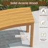 Outdoor Curved Acacia Wood Bench Set of 2/3/4 for Front Porch