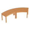 Outdoor Curved Acacia Wood Bench Set of 2/3/4 for Front Porch