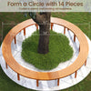 Outdoor Curved Acacia Wood Bench Set of 2/3/4 for Front Porch