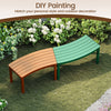 Outdoor Curved Acacia Wood Bench Set of 2/3/4 for Front Porch