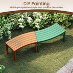Outdoor Curved Acacia Wood Bench Set of 2/3/4 for Front Porch