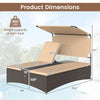 Outdoor Daybed with Adjustable Backrests 2-Person