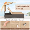 Outdoor Daybed with Adjustable Backrests 2-Person