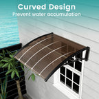 Outdoor Front Door Patio Overhang Awning for Sunlight Rain Snow Wind Protection