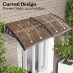 Outdoor Front Door Patio Overhang Awning for Sunlight Rain Snow Wind Protection