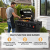 104" 4-Burner 72,000 BTU Black Outdoor Kitchen Bar Barbecue Island Grill