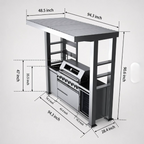 Outdoor Kitchen Island | 94.3 " wide | 6 Burner Stainless Steel | with Sink & Fridge - Outdoor BBQ Kitchen With Top
