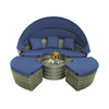Outdoor Furniture | Outdoor Furniture | Outdoor PE Wicker Round Daybed with Retractable Canopy and Cushions