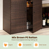 Outdoor Wicker Storage Cabinet with 3 Doors