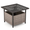 Outdoor Patio Rattan Wicker Steel Side Deck Table