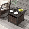 Outdoor Patio Rattan Wicker Steel Side Deck Table