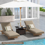 Outdoor Patio Rattan Wicker Steel Side Deck Table