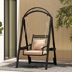 Outdoor Porch Swing with Removable Cushions and Side Tables