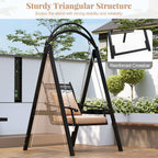 Outdoor Porch Swing with Removable Cushions and Side Tables