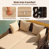Outdoor Rattan Double Daybed Wicker Chaise Lounge