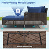 Outdoor Rattan Double Daybed Wicker Chaise Lounge