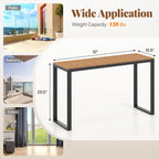 Outdoor Rectangle Console Table with Long-Lasting WPC Tabletop