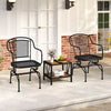 Outdoor Rocking Chair with Mesh Backrest and Seat - Set of 2