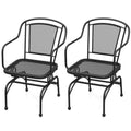 Outdoor Rocking Chair with Mesh Backrest and Seat - Set of 2