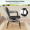 Outdoor Rocking Chair with Mesh Backrest and Seat - Set of 2