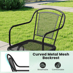 Outdoor Rocking Chair with Mesh Backrest and Seat - Set of 2